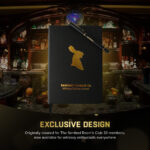 Whiskey tasting journal with exclusive design in bar scene.